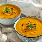Fresh pumpkin soup