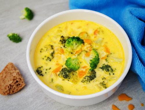 Broccoli Cheddar chicken soup