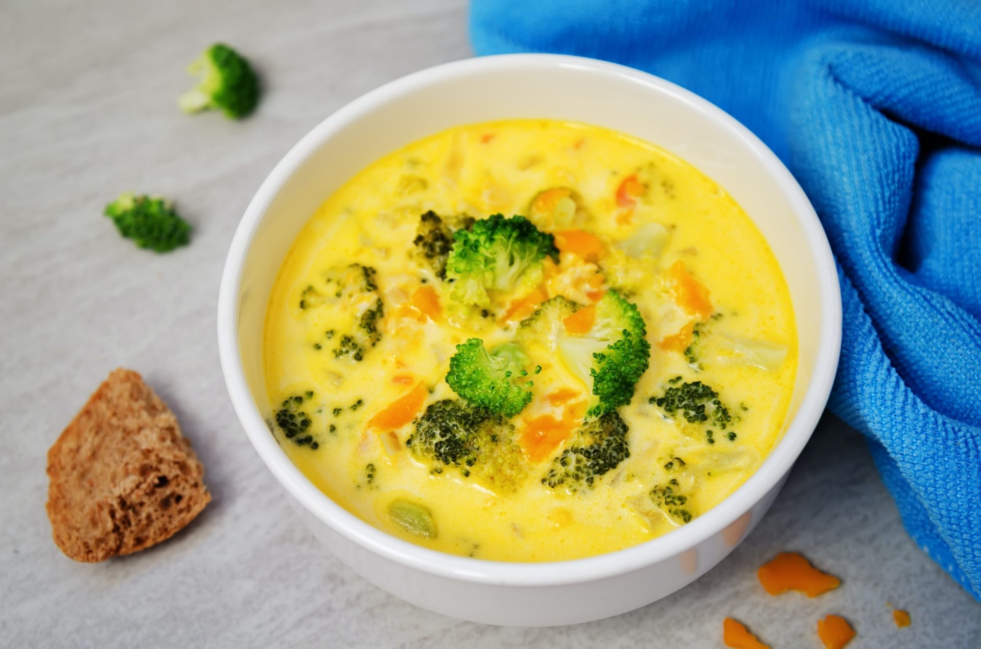 Broccoli Cheddar chicken soup