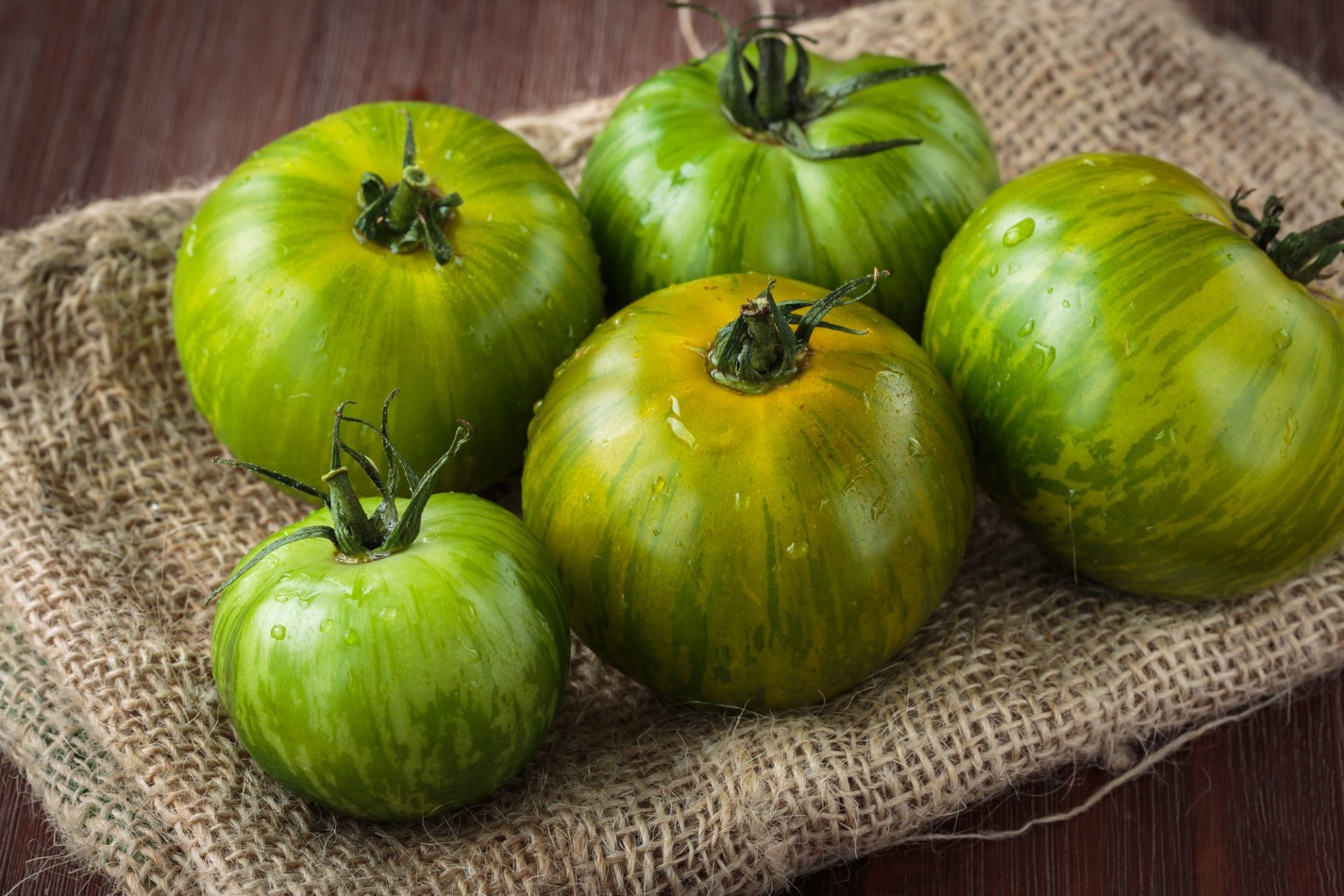 Fresh raw green tomatoes