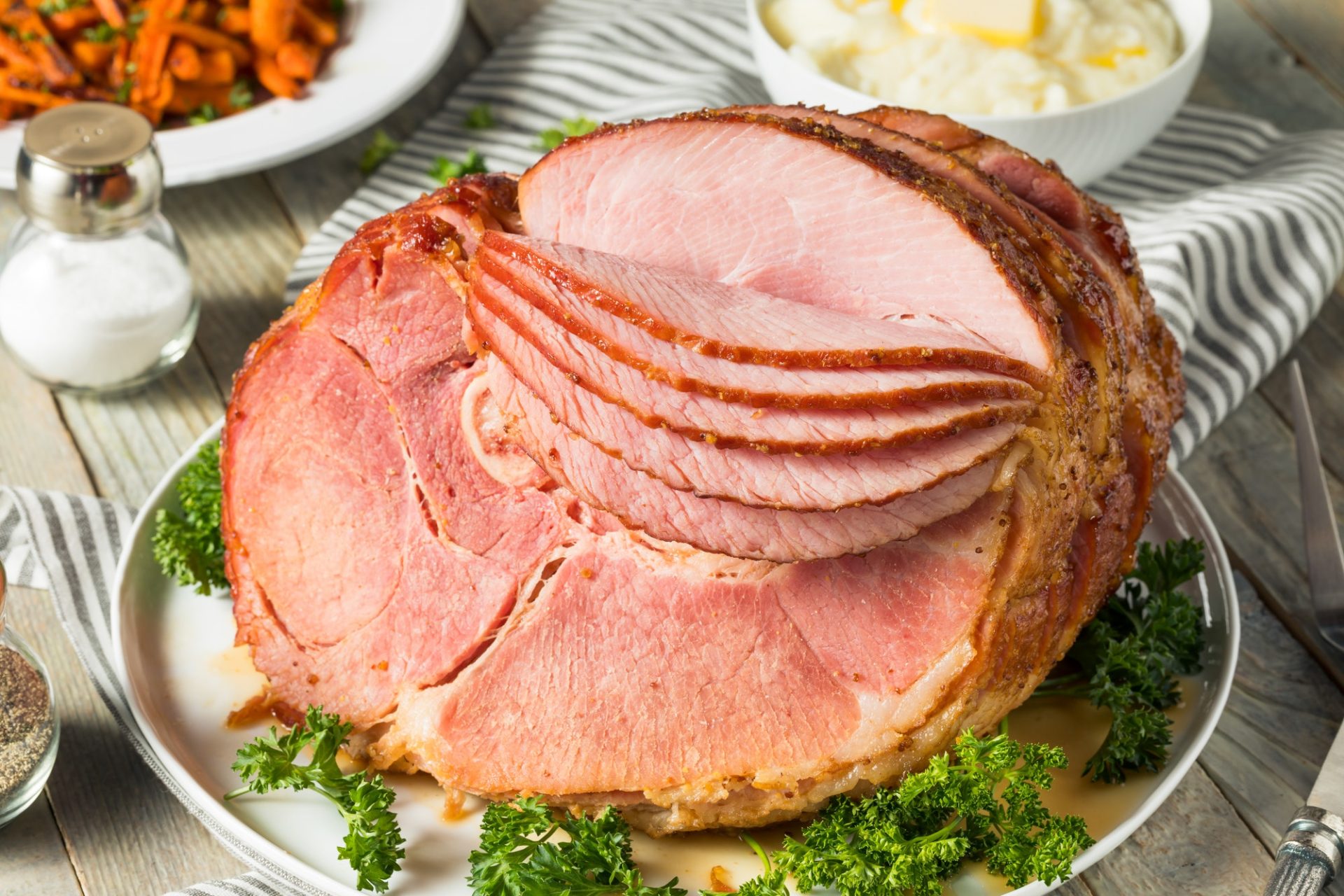 Homemade Glazed Easter Spiral Cut Ham